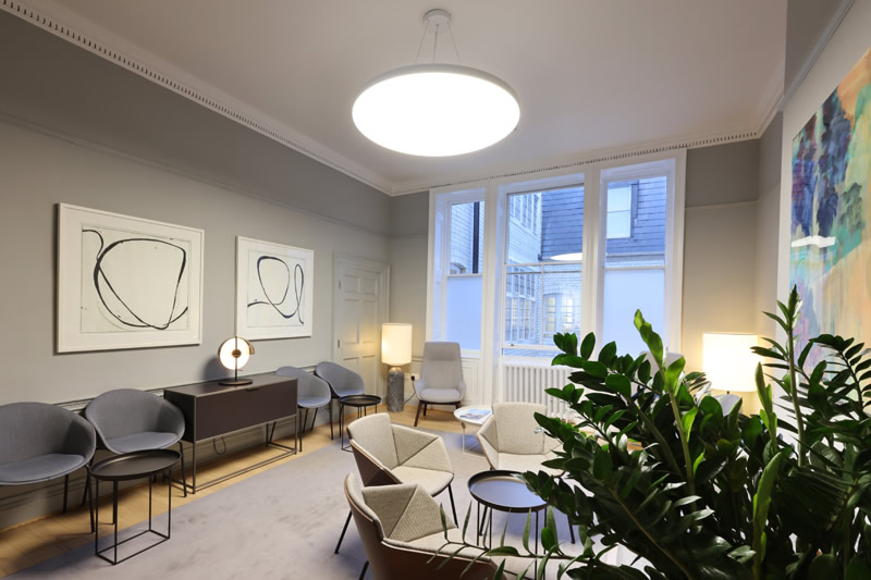 75 Harley Street waiting area